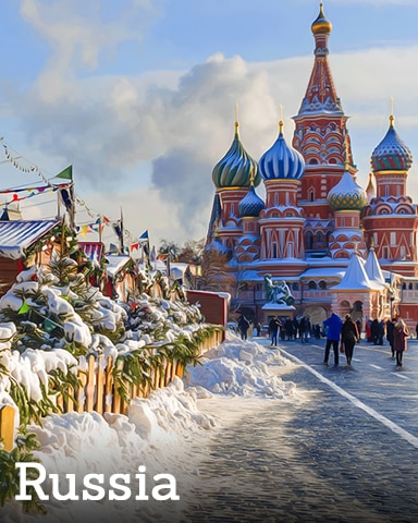 Winter Wonderland Russia Badge