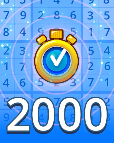 Pogo Daily Sudoku Time Challenge Beginner 2000 Badge