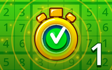 Pogo Daily Sudoku Fast Easy 1 Badge