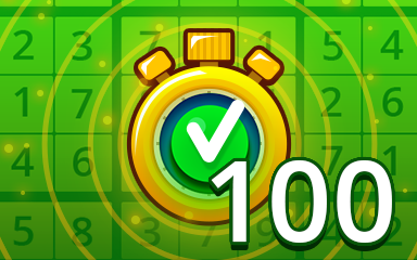 Pogo Daily Sudoku Fast Easy 100 Badge
