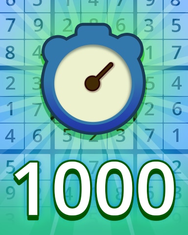 Pogo Daily Sudoku Fast Easy 1000 Badge