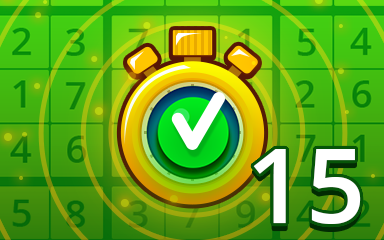 Pogo Daily Sudoku Fast Easy 15 Badge