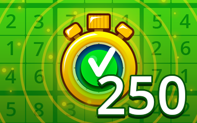 Pogo Daily Sudoku Fast Easy 250 Badge