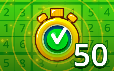 Pogo Daily Sudoku Fast Easy 50 Badge