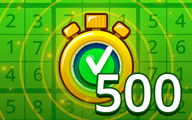 Pogo Daily Sudoku Fast Easy 500 Badge