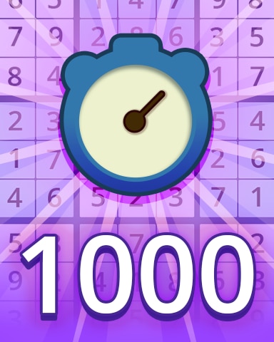 Pogo Daily Sudoku Fast Expert 1000 Badge