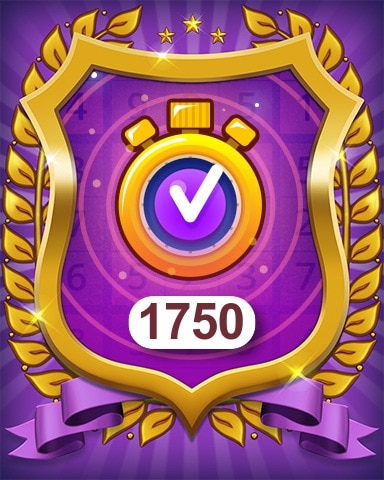 Pogo Daily Sudoku Time Challenge Expert 1750 Badge