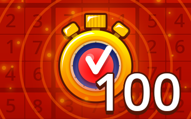 Pogo Daily Sudoku Fast Hard 100 Badge