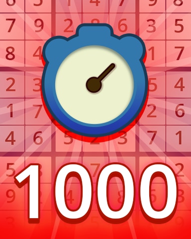 Pogo Daily Sudoku Fast Hard 1000 Badge