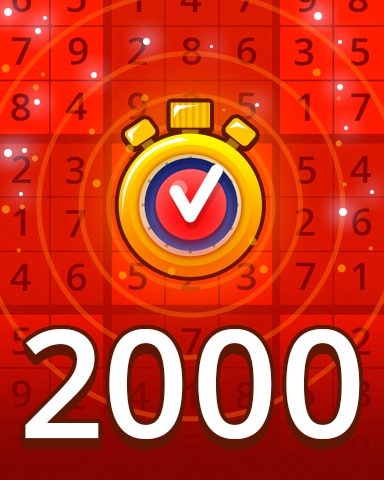 Pogo Daily Sudoku Time Challenge Hard 2000 Badge