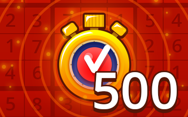 Pogo Daily Sudoku Fast Hard 500 Badge