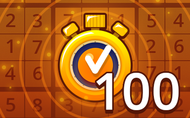 Pogo Daily Sudoku Fast Medium 100 Badge