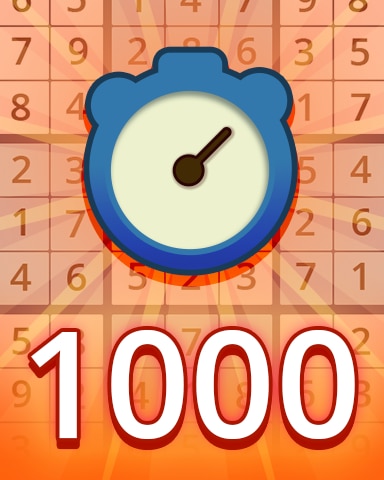 Pogo Daily Sudoku Fast Medium 1000 Badge