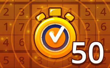 Pogo Daily Sudoku Fast Medium 50 Badge