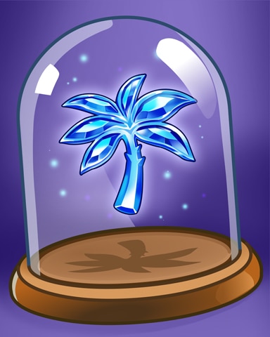 Blue Palm Tree Badge - Bejeweled Stars