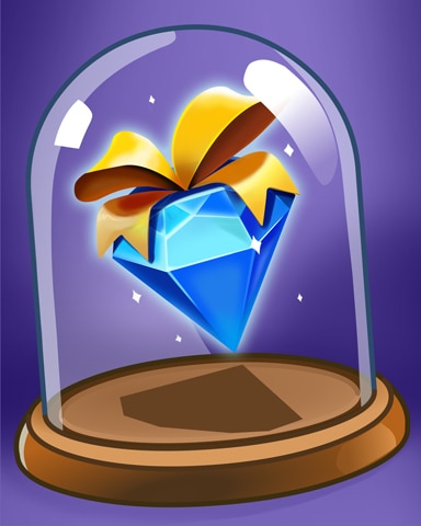 Bowed Blue Bejewel Badge - Bejeweled Stars