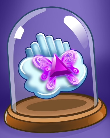 Bejeweled Stars Butterfly Flute Badge