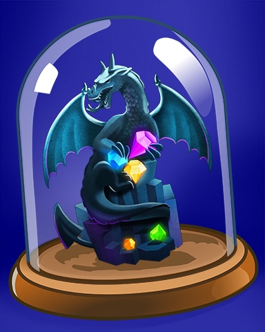 Jewel Academy Jeweled Dragon Statue Badge