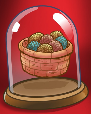 Basket Full of Yarn Badge - Lucky Cat Bingo