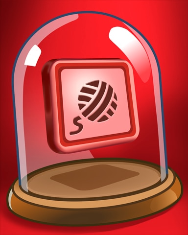 Lucky Cat Bingo Yarn Ball Tile Badge