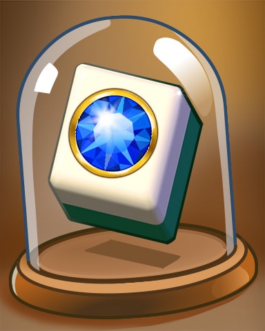 Blue Gem Tile Badge - Mahjong Garden HD
