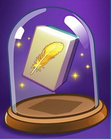 Golden Feather Tile Badge - Mahjong Sanctuary