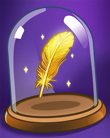 Golden Feather Badge - Mahjong Sanctuary