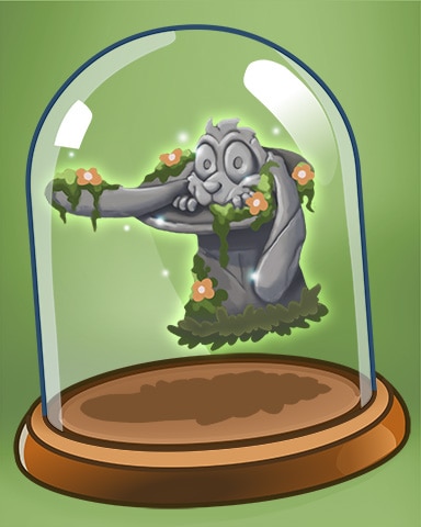 Rabbit in Hat Statue Badge - Peggle Blast HD