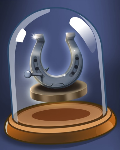 Horseshoe and Nail Badge - Poker Town