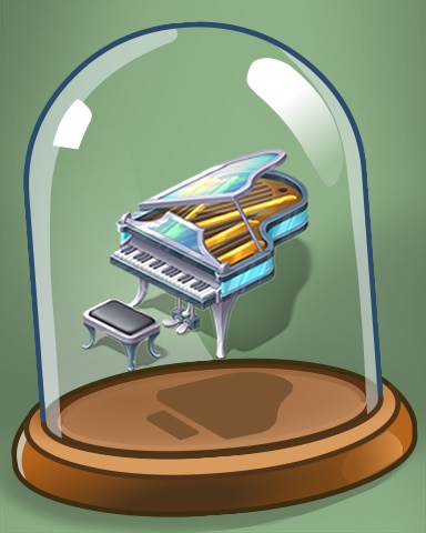 Solitaire Home Story White Piano Badge