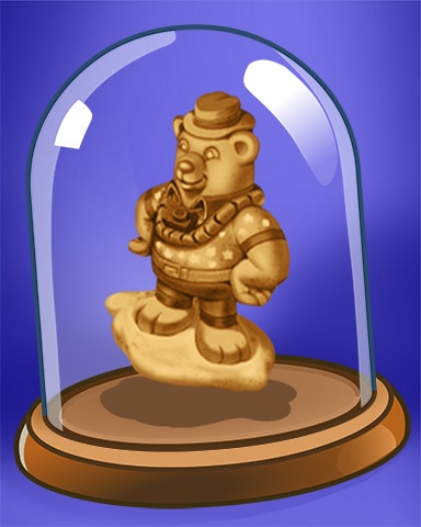 Pogo Snowbird Solitaire Bearnard Statue Badge