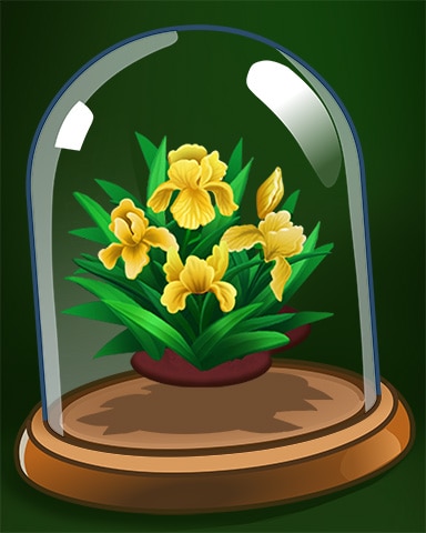 Pogo Secret Word Gardens Yellow Irises Badge