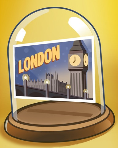 Pogo World Class Solitaire HD London Postcard Badge