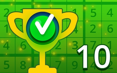 Pogo Daily Sudoku Weekly Special 10 Easy Badge