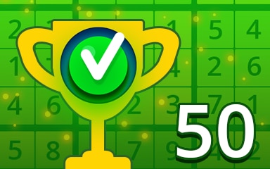 Pogo Daily Sudoku Weekly Special 50 Easy Badge