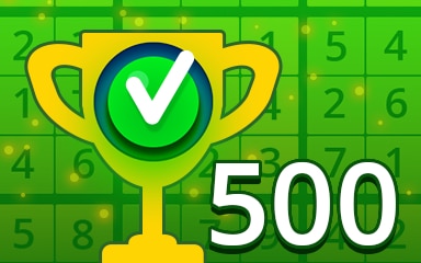 Pogo Daily Sudoku Weekly Special 500 Easy Badge