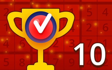 Pogo Daily Sudoku Weekly Special 10 Hard Badge