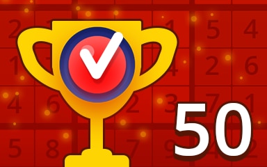 Pogo Daily Sudoku Weekly Special 50 Hard Badge