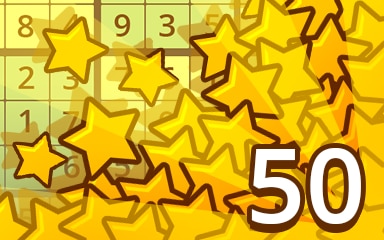 Pogo Daily Sudoku Stars Weekly Special 50 Badge