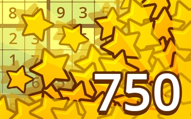 Pogo Daily Sudoku Stars Weekly Special 750 Badge