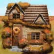 Fall Cottages Badge Collection