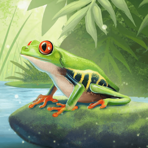 Amazonian Frogs Badge Collection
