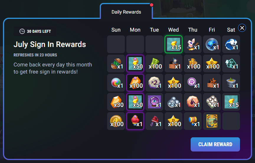 Free Sign In Rewards for July 2026