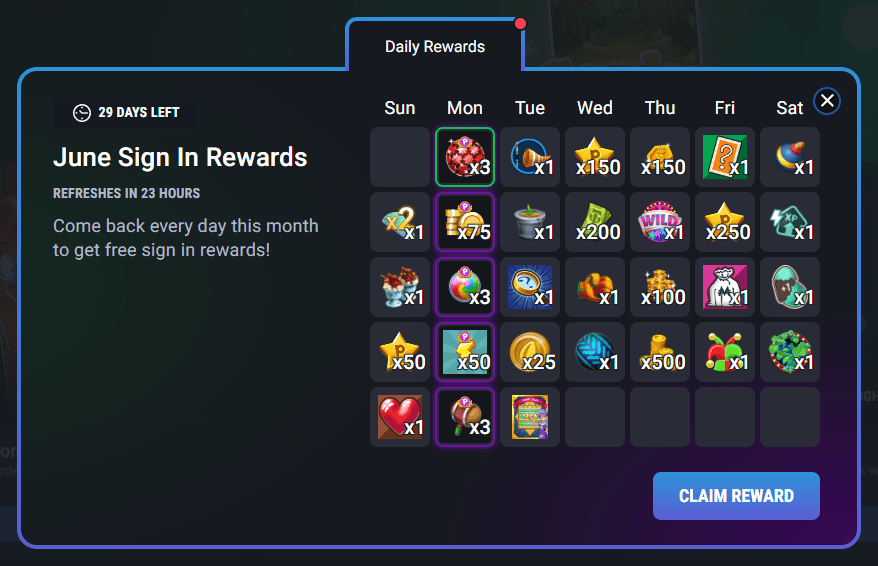 Free Sign In Rewards for June 2026